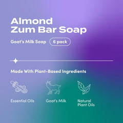 Closeup of Zum Indigo soap texture showing creamy lather and natural oils