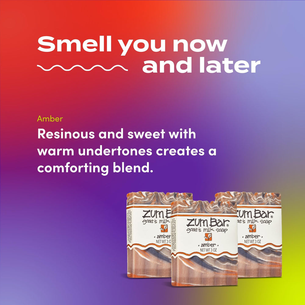 Zum Indigo Wild Goat Milk Soap Amber bar lather closeup emphasizes essential oils and natural ingredients