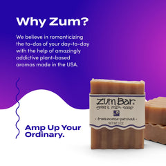 Zum Indigo Wild Goat Milk Soap Bar cruelty-free label.