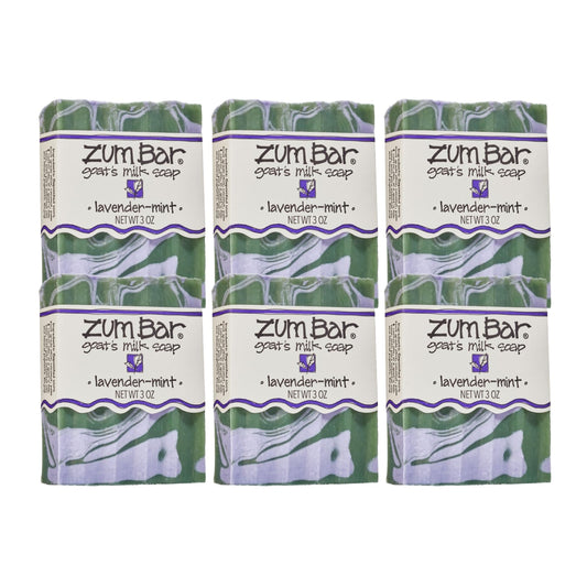 Zum Indigo Wild goat milk soap bar lavender mint closeup for nourishing skin