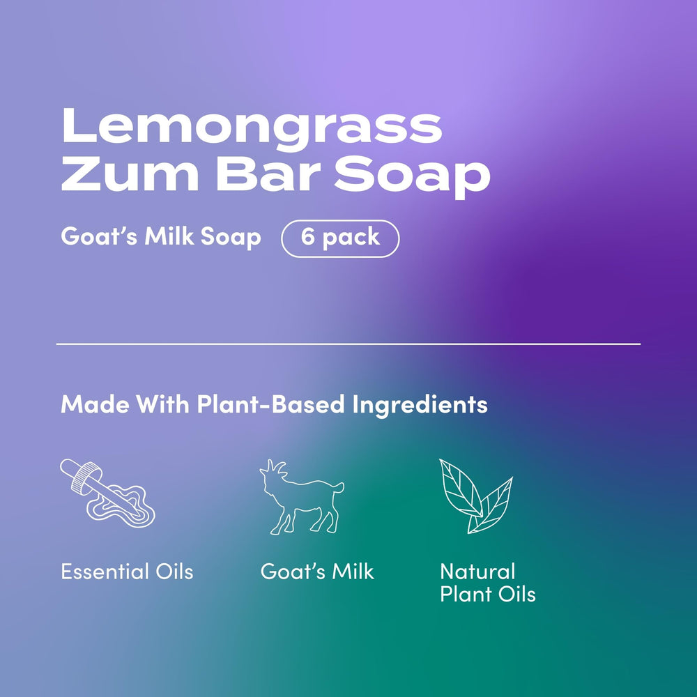 Zum Indigo Wild Goat Milk Soap Bar Lemongrass bars stacked for family use