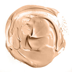 Zuzu Luxe Oil Free Foundation L-4 application swirl demonstrates smooth coverage and blendability