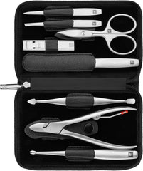 ZWILLING manicure set 8-piece case, compact travel-ready storage for precision tools.