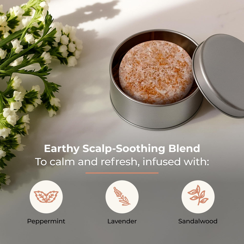 ZWS Essentials Driftwood Shampoo Bar sandalwood lavender peppermint scent for a refreshing cleanse.