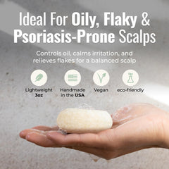 Creamy lather from ZWS Essentials Peppermint Breeze shampoo bar in action