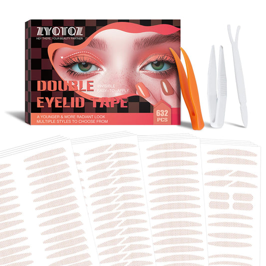 ZYQTQZ eyelid tape packaging in grey with 632pcs for long wear.