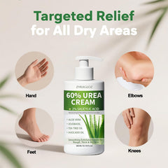 ZyraGloz 60% Urea Cream for night-time application and hydration.