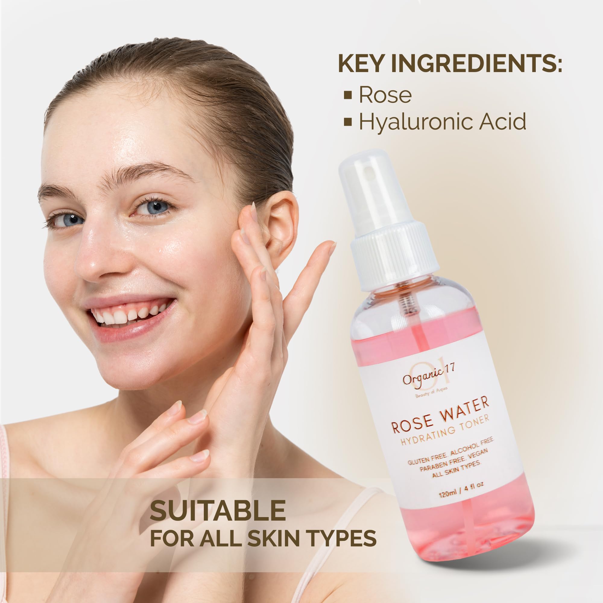 01 Organic 17 Aloe Vera calming formula on irritated skin