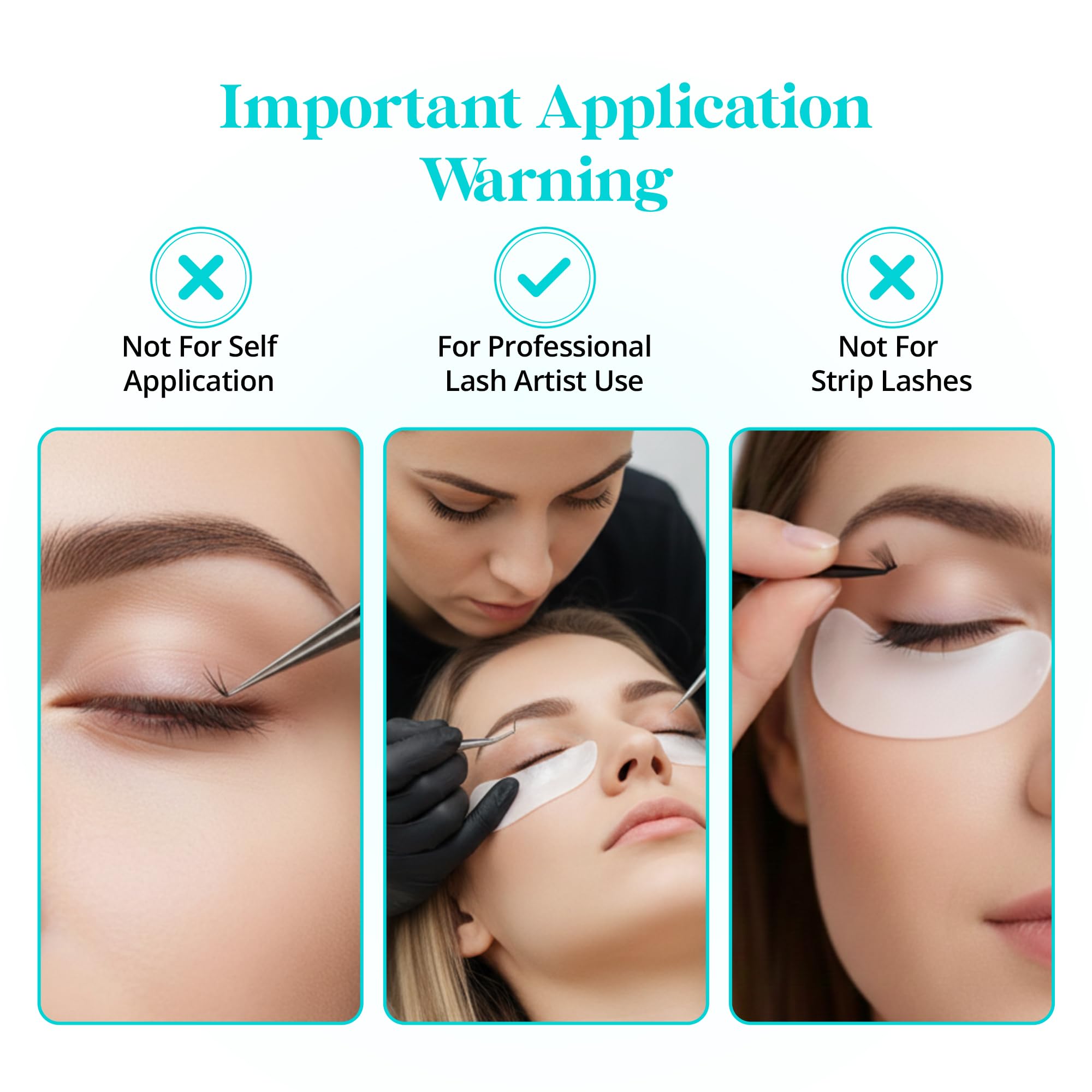 Black adhesive blends with natural lashes for seamless results