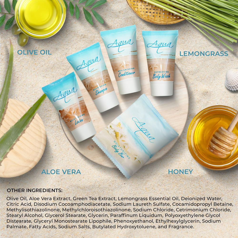 1-Shoppe All-in-Kit Aqua Organics body lotion 1oz bottle for soft skin