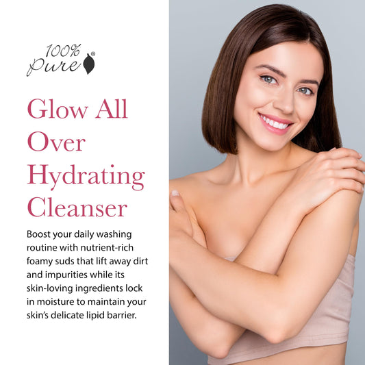 100% PURE Coconut Lime Shower Gel bottle pouring to show easy use.