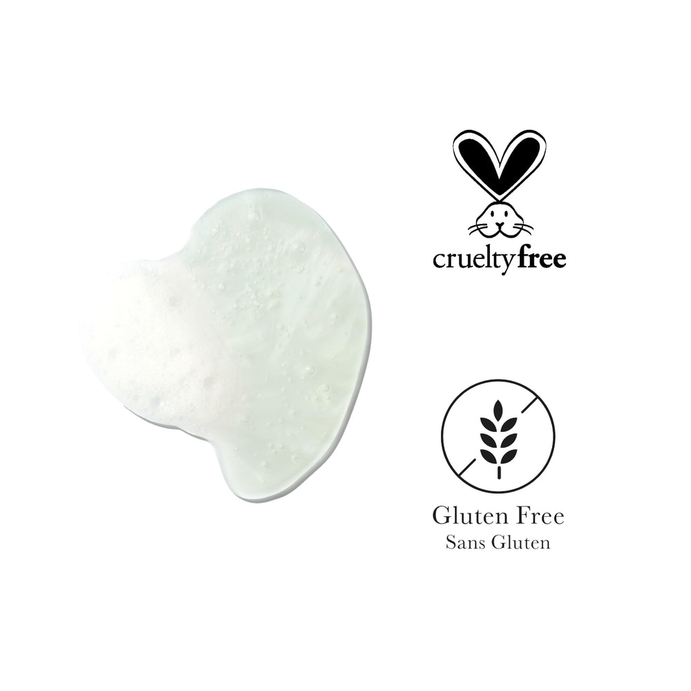 Green tea and red algae ingredients in 100% PURE formula for cleansing.