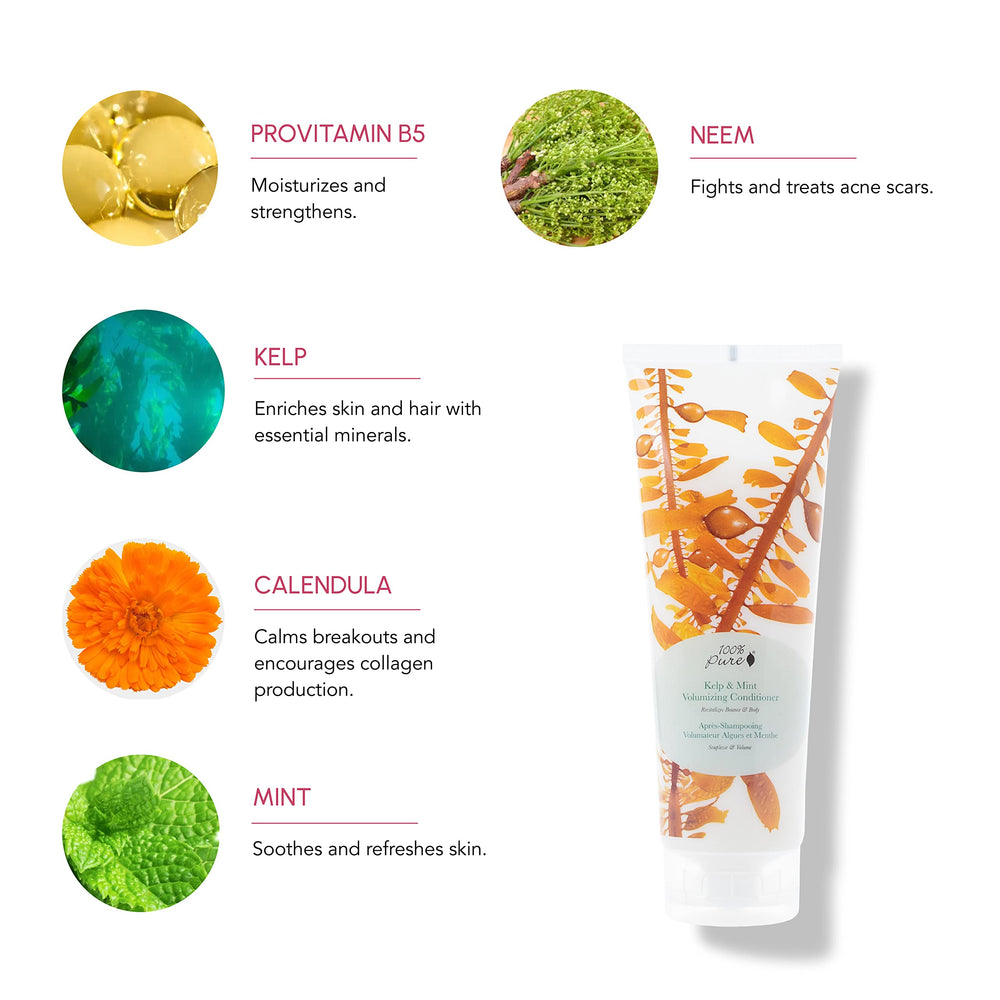 100% PURE green tea leaves symbolize natural shine support