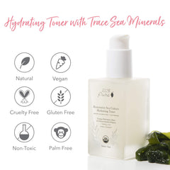 100% PURE Toner with blood orange, vetiver, and lavender oils for a gentle cleanse.