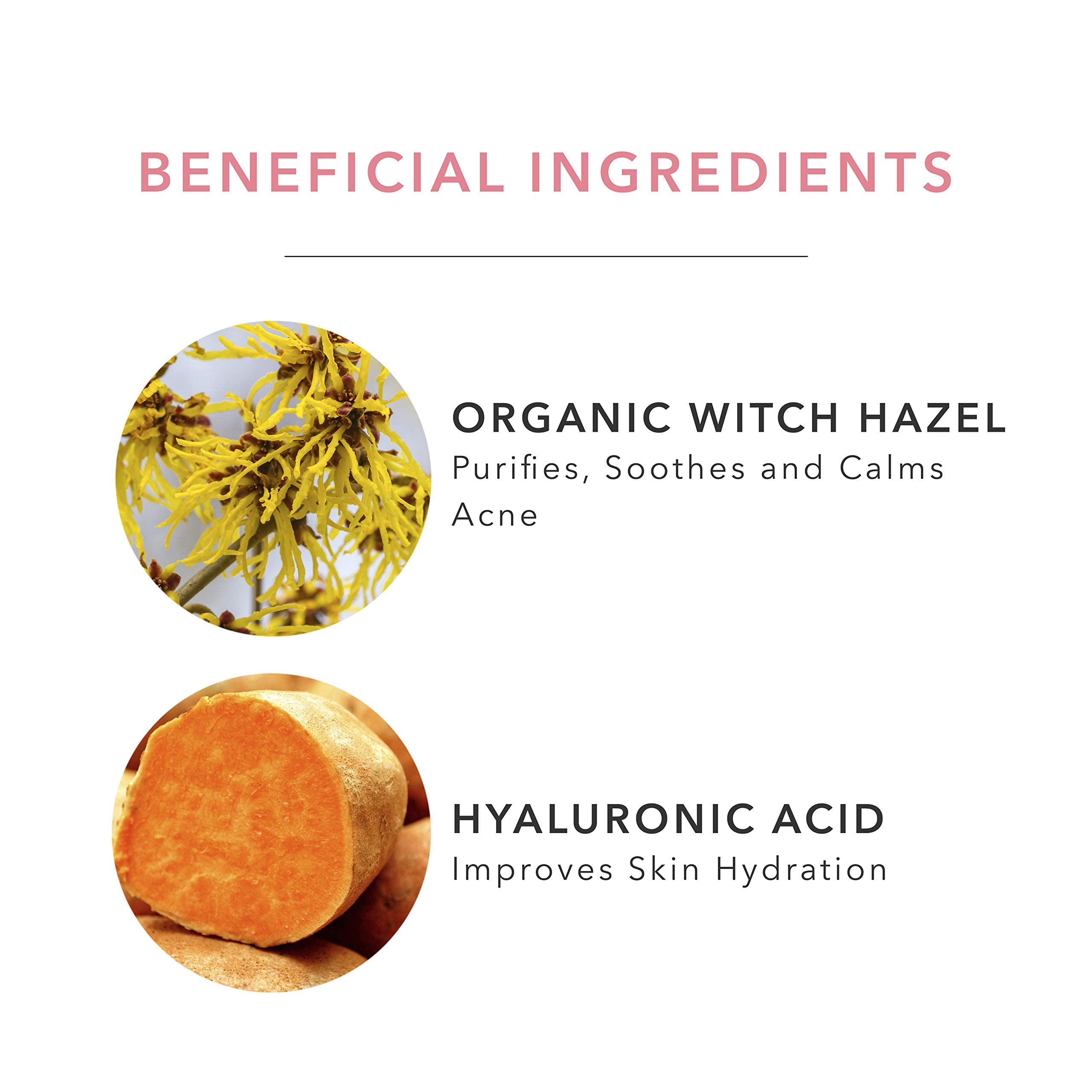 100% PURE Organic Witch Hazel in a gentle, alcohol-free toner.