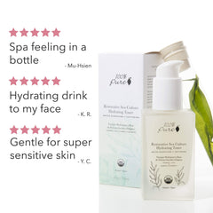 100% PURE Restorative Sea Essence Toner applied during a morning routine.