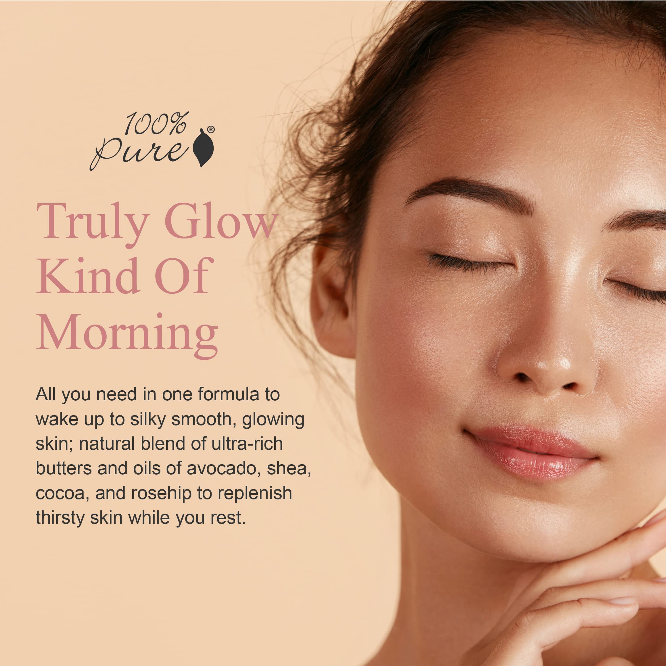Close-up of PM Treatment jar showing rich overnight nourishment.