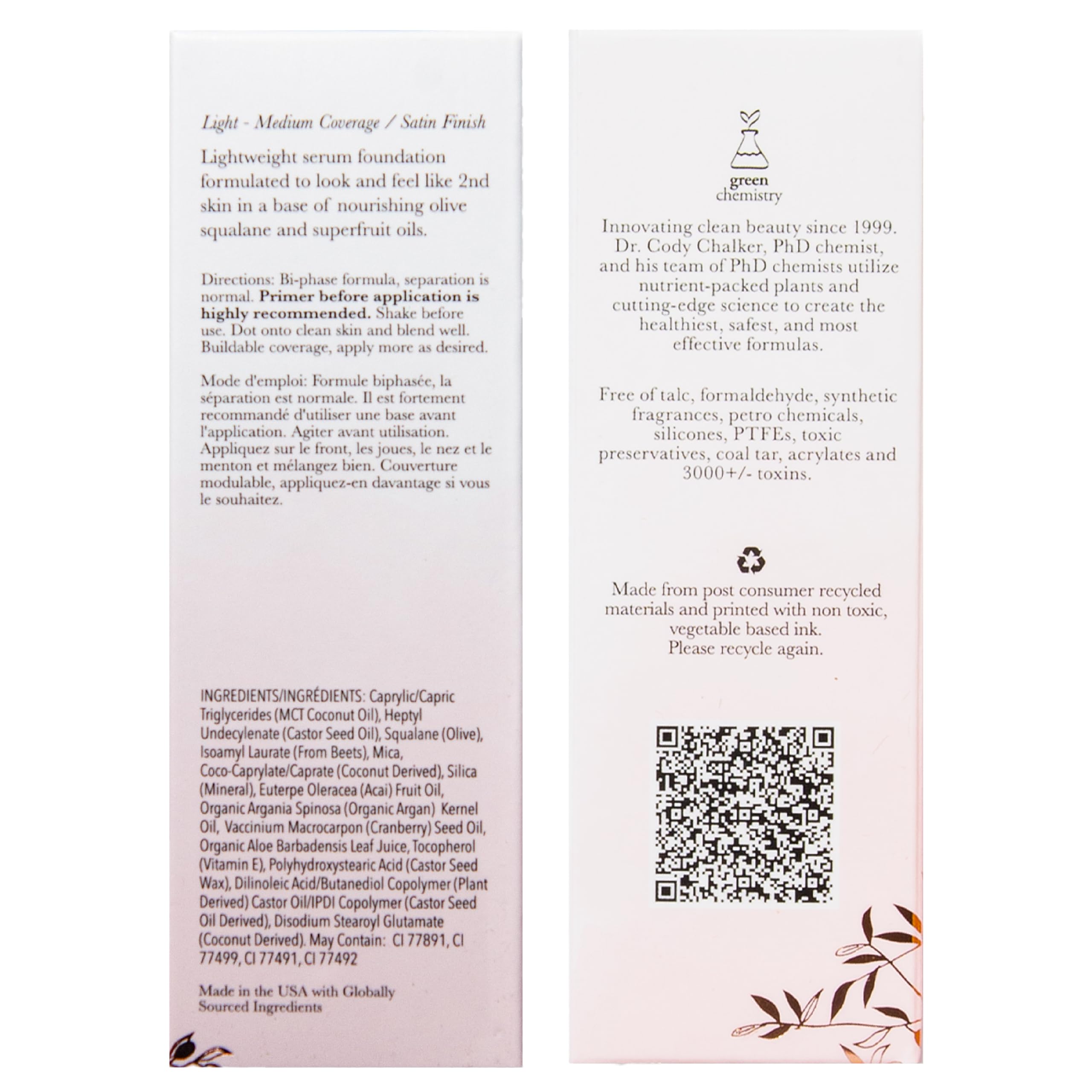 100% PURE 2nd Skin application brush enables quick, even coverage.