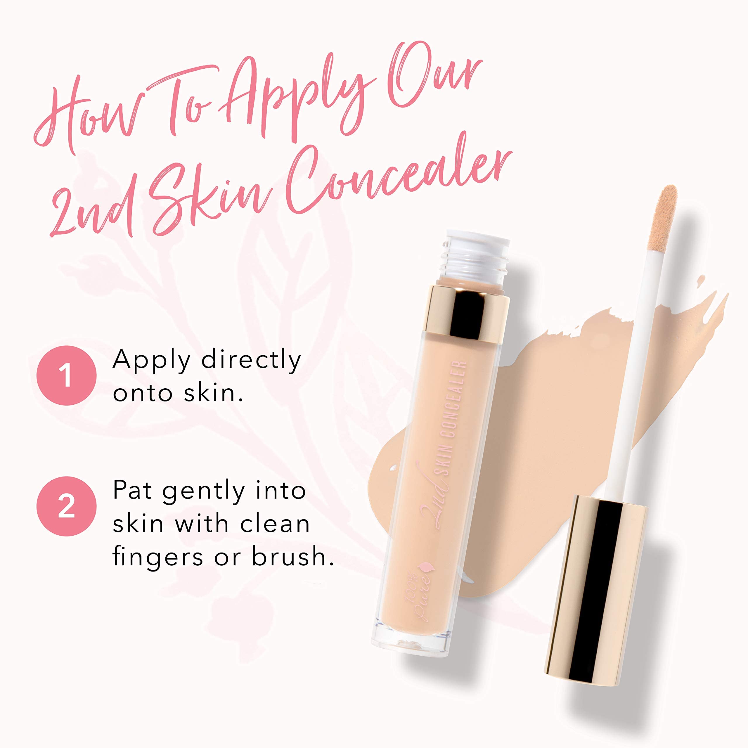 Coffee bean caffeine brightening in 100% PURE concealer around eyes.