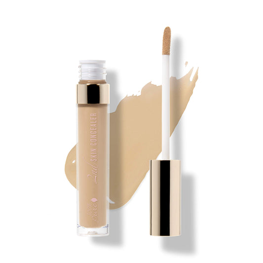100% PURE 2nd Skin Concealer shade 5 bottle shows lightweight, full-coverage for natural-looking skin