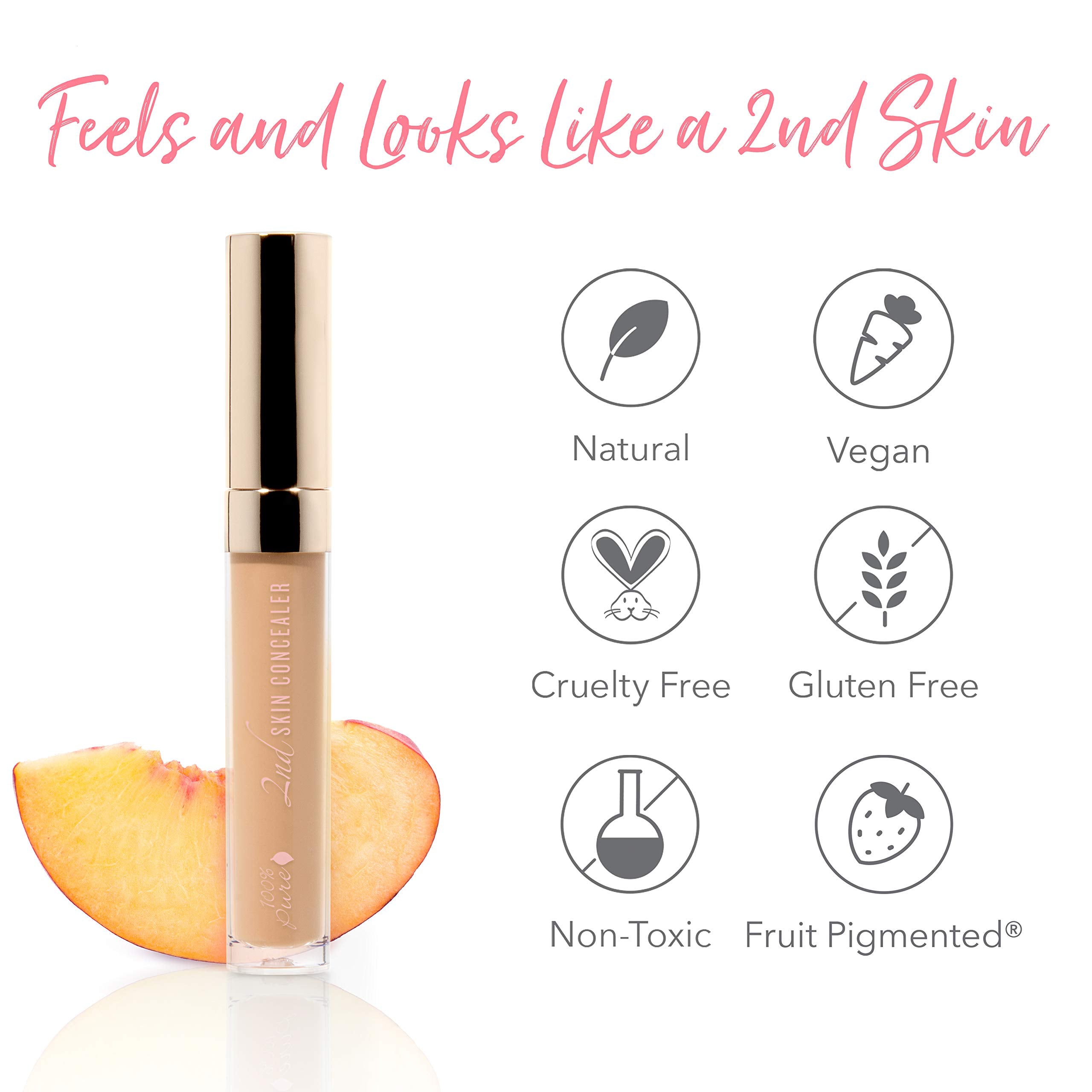 Fruit pigments in 100% PURE 2nd Skin Concealer shade 5 include peach and apricot