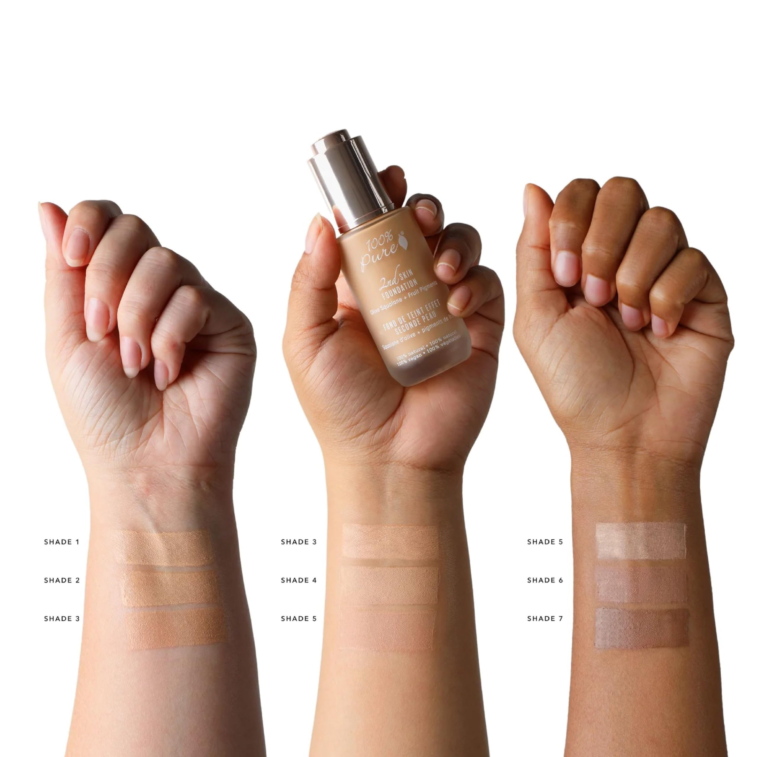 100% PURE 2nd Skin packaging box conveys vegan, cruelty-free branding.