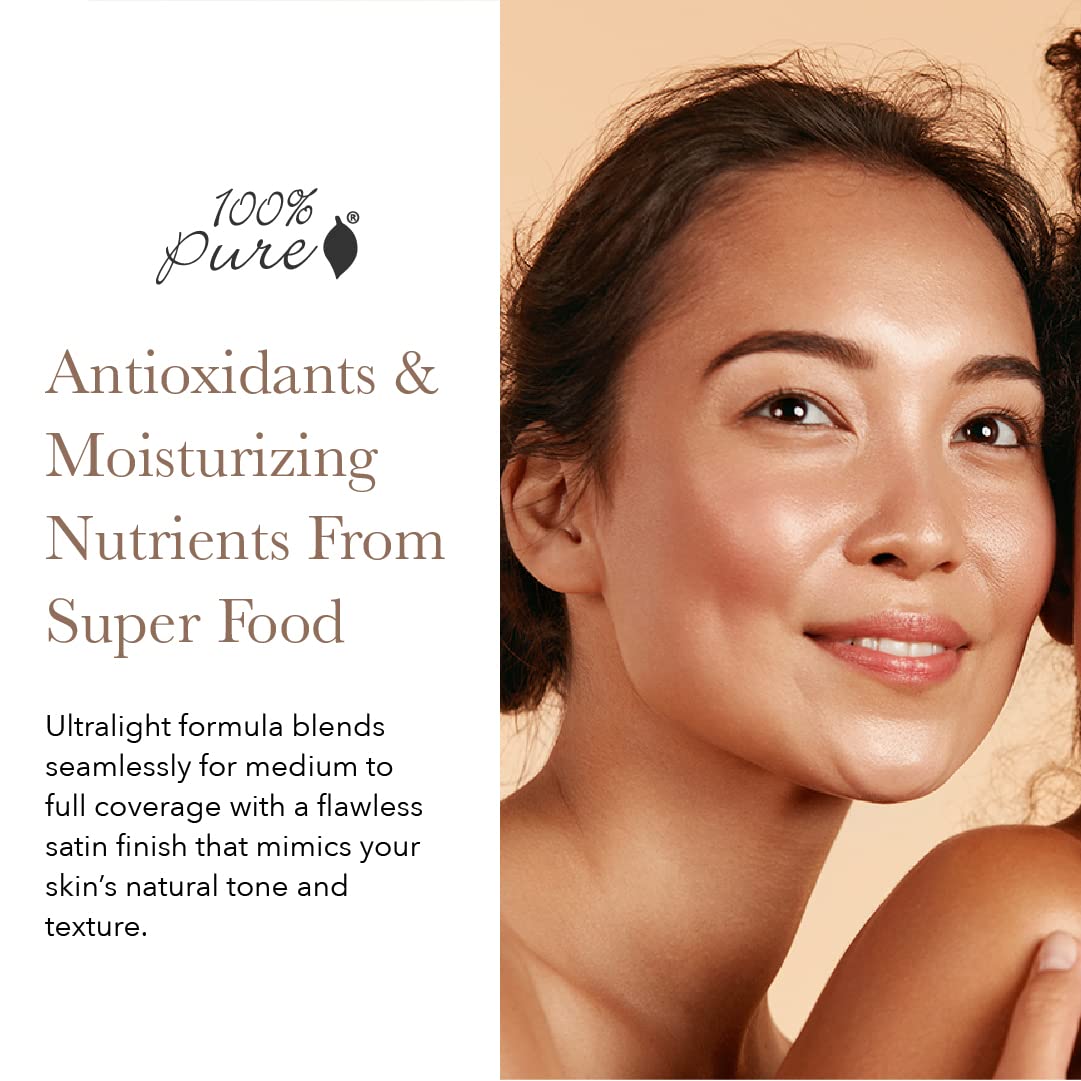 100% PURE 2nd Skin texture swirl blends seamlessly for natural coverage.