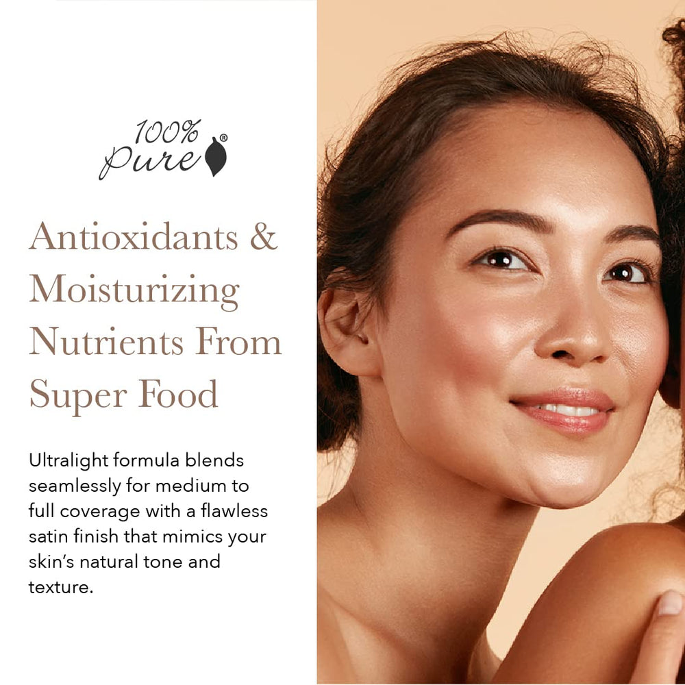 100% PURE 2nd Skin texture swirl blends seamlessly for natural coverage.