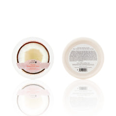 Texture close-up of 100% PURE Coconut Whipped Body Butter for smooth skin absorption