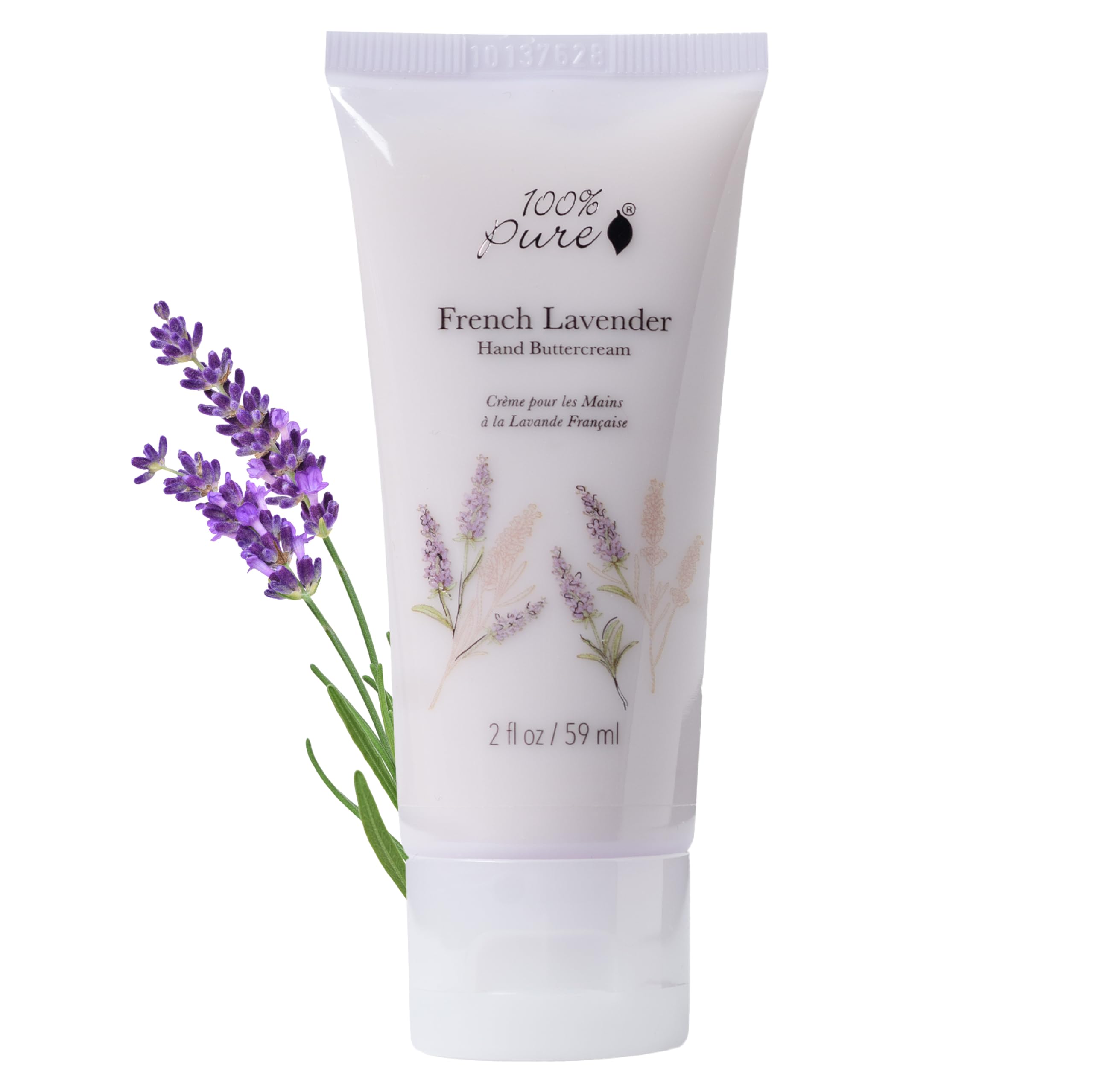 100percentpure French Lavender Hand Cream packaging highlights daily hydration.