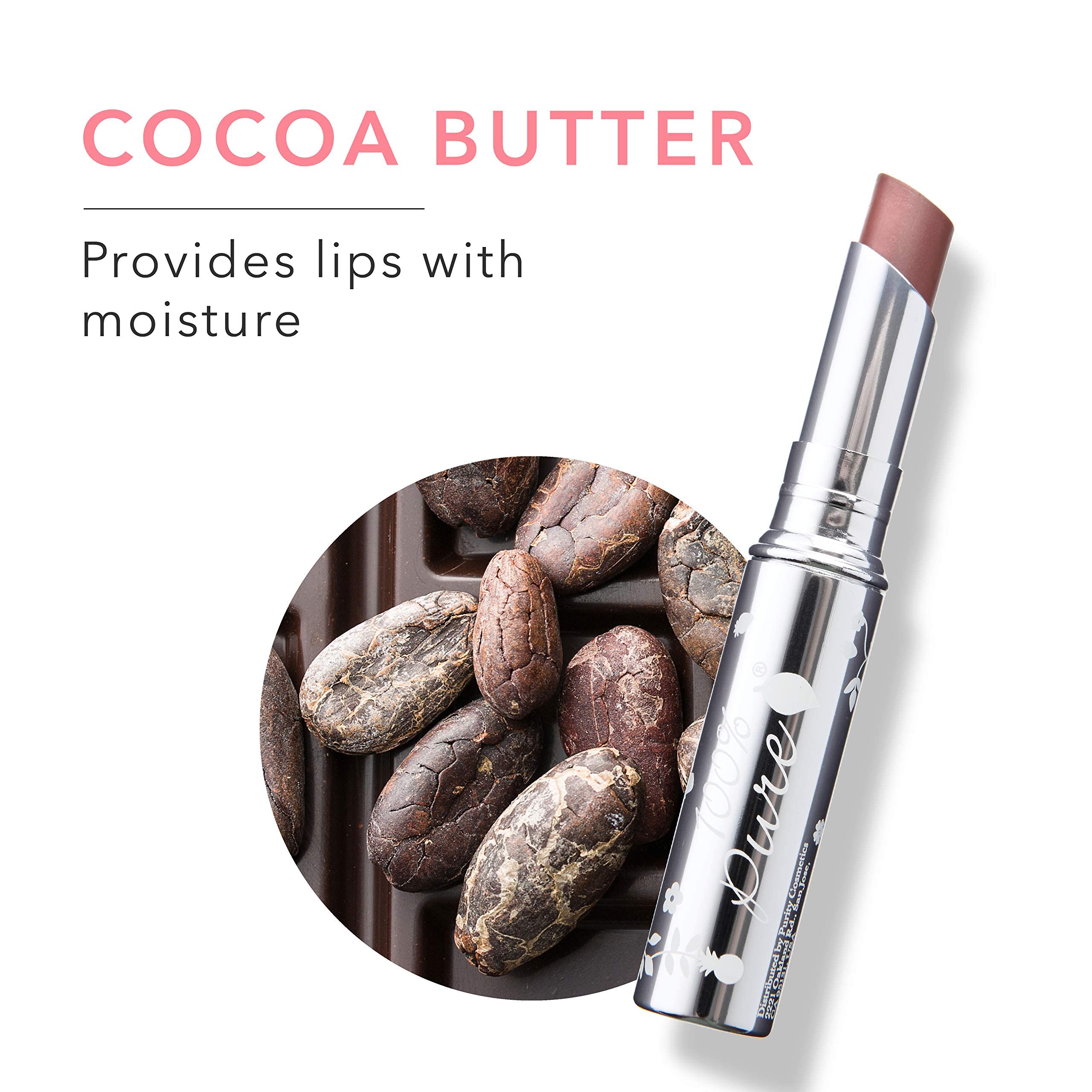 Color swirl of 100percentpure Lip Glaze Sultry demonstrates rich plant-based pigment.