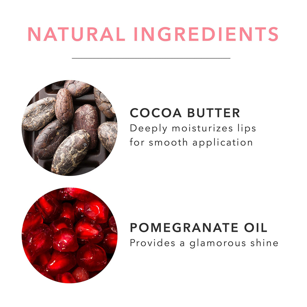 100% PURE Lip Gloss with pomegranate oil providing shine and nourishment