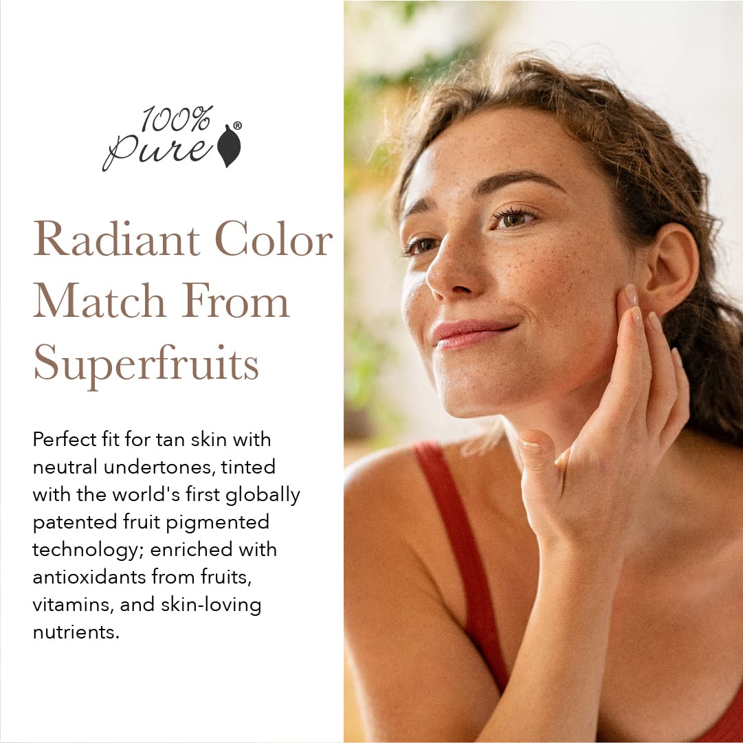 100% PURE liquid matte finish texture — lightweight formula with shine control