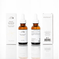 100% PURE Marula Oil facial application highlighting lightweight texture