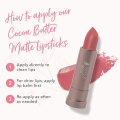 100% PURE Nourishing cocoa and shea butter blend for lip moisture.