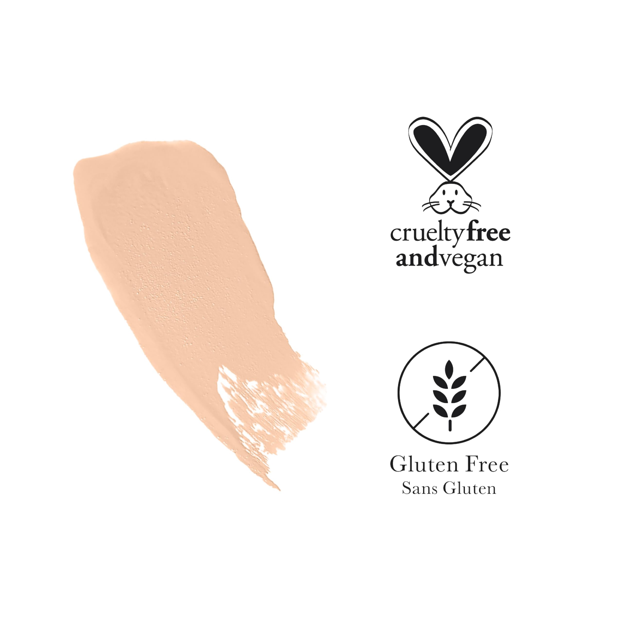 100% PURE olive-squalane hydration nourishes skin while foundation blends.