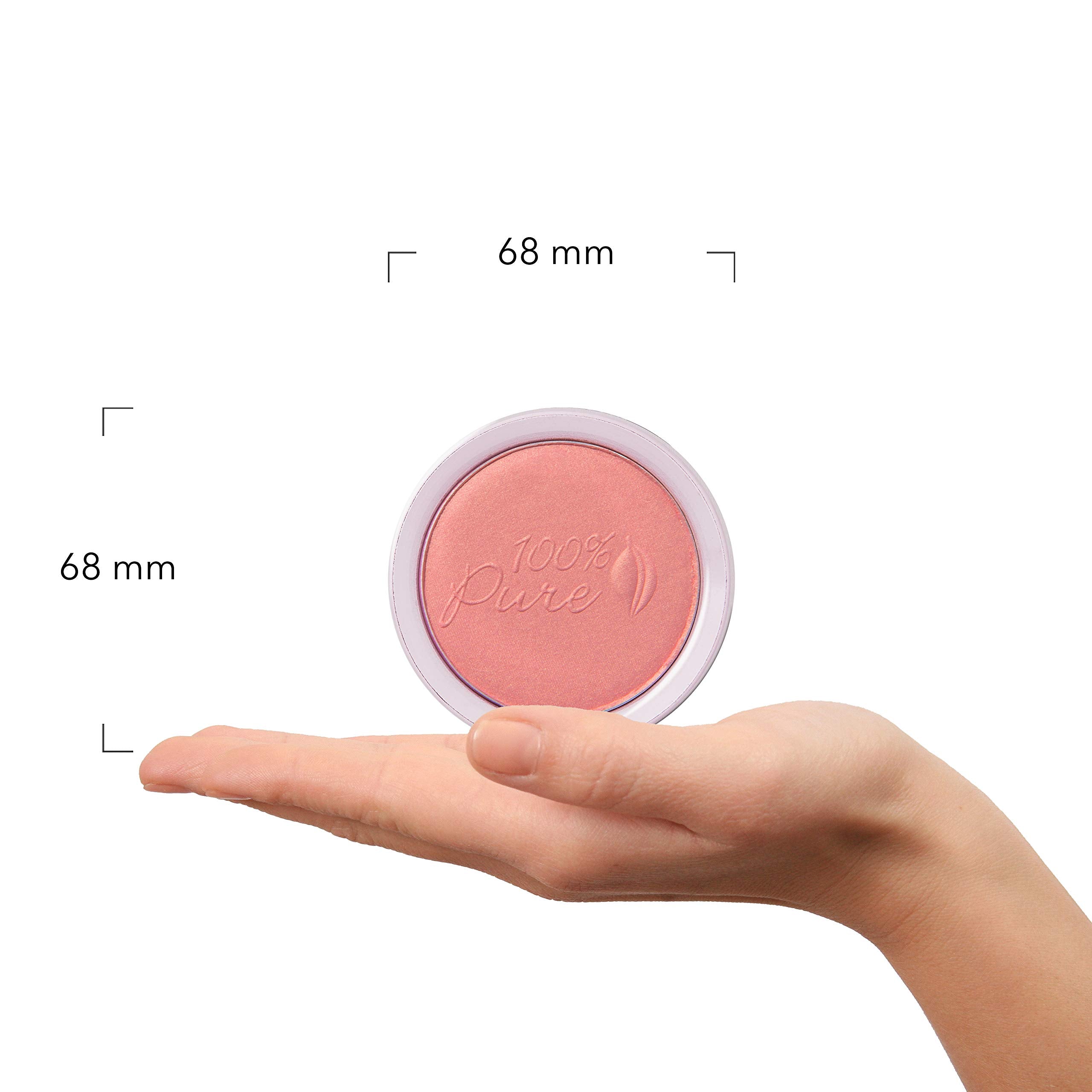 100% PURE Mimosa blush uses rice powder for a soft, feathered finish