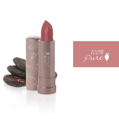 100% PURE Sahara lipstick tube packaging shown for a stylish, travel-friendly experience.