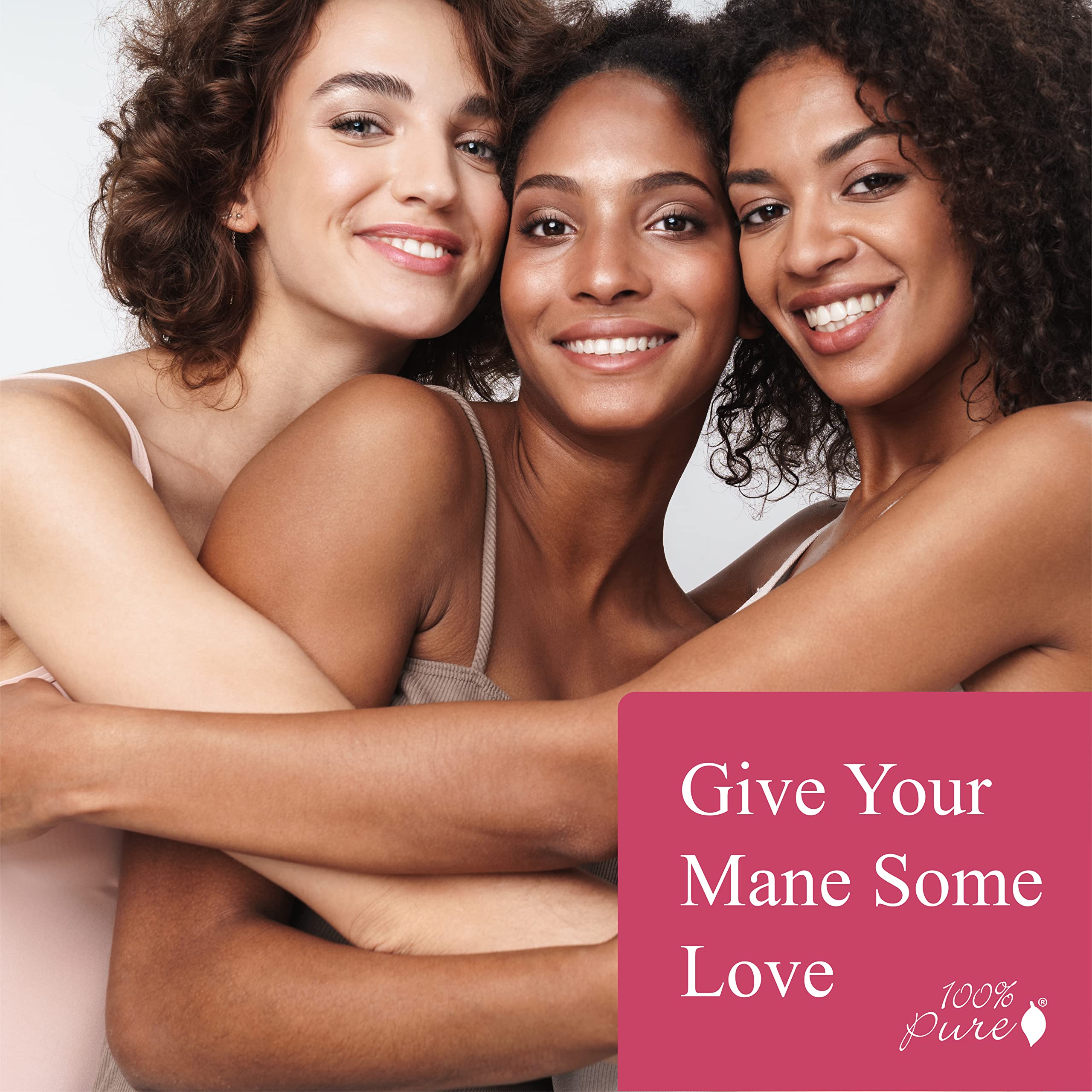 Shine-focused closeup demonstrates improved gloss after using 100% PURE Yuzu & Pomelo Glossing Conditioner.