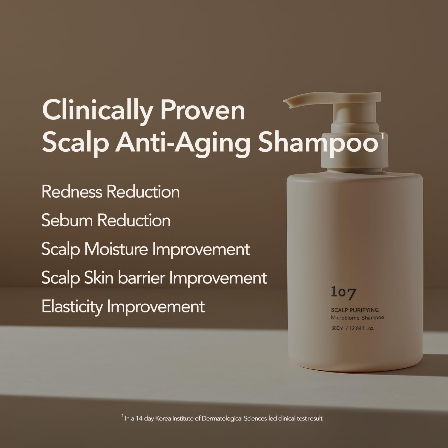 107 Clarifying Shampoo lather demonstrates deep cleanse without stripping moisture