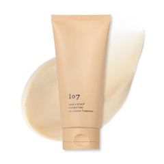107 Hair & Scalp Hydrating Treatment bottle on shelf for daily hydration.