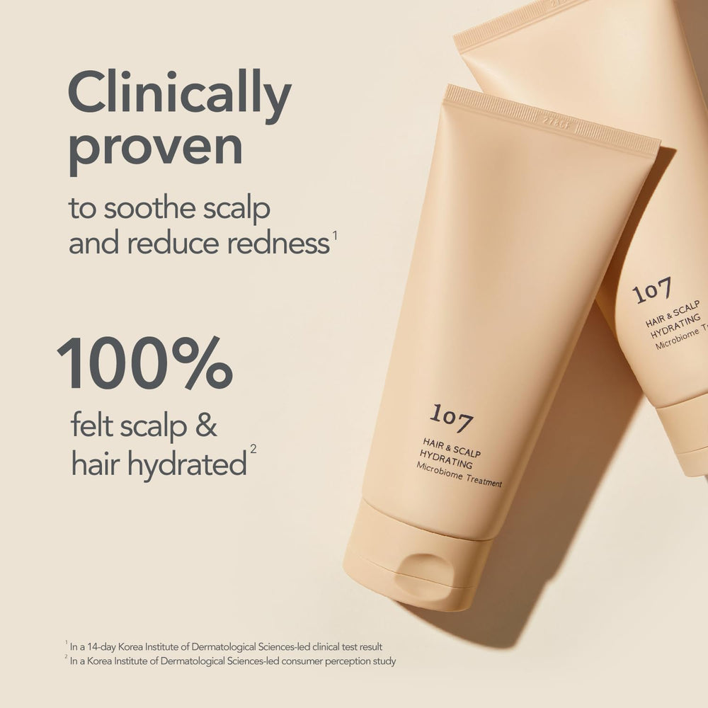 Application on scalp and hair demonstrating soothing use.