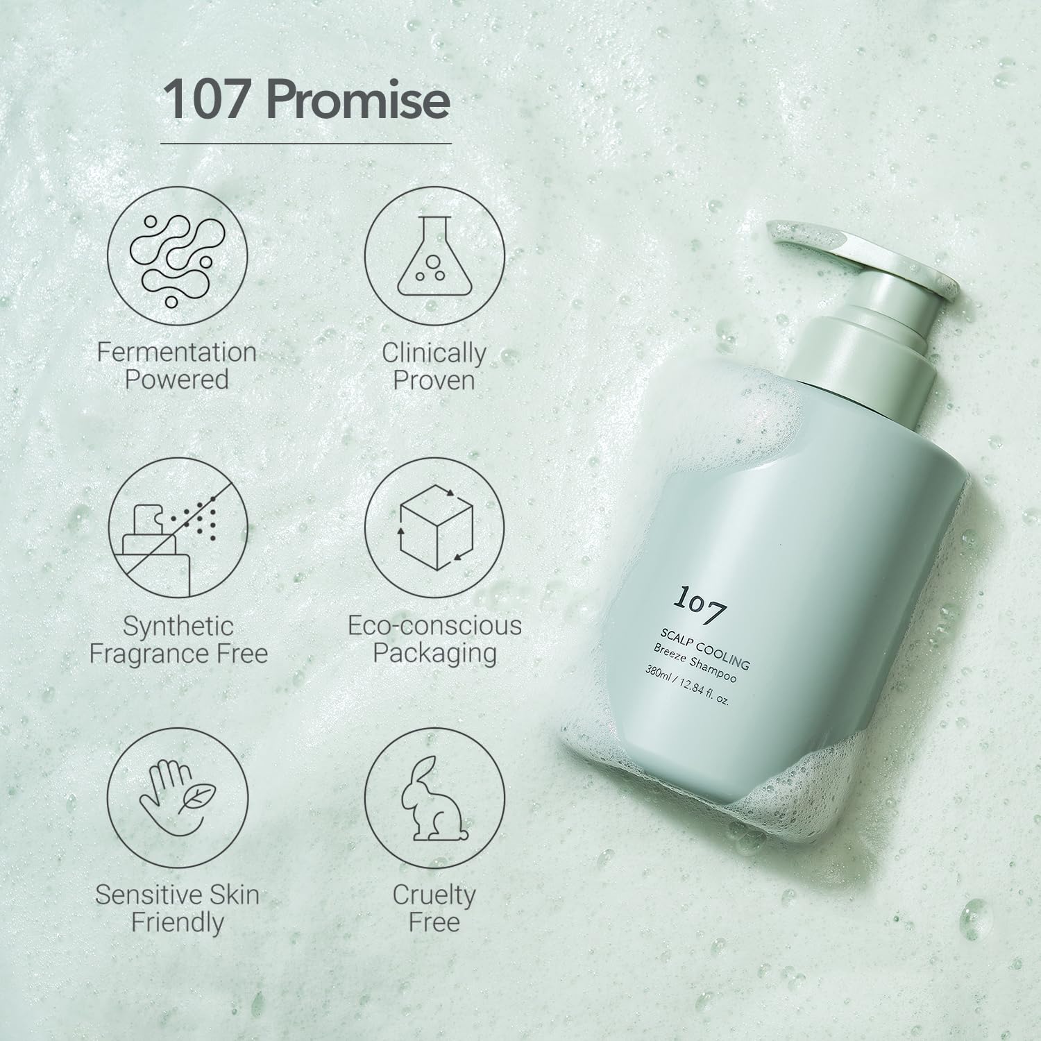 After-workout refresh with 107 Scalp Cooling Breeze Shampoo