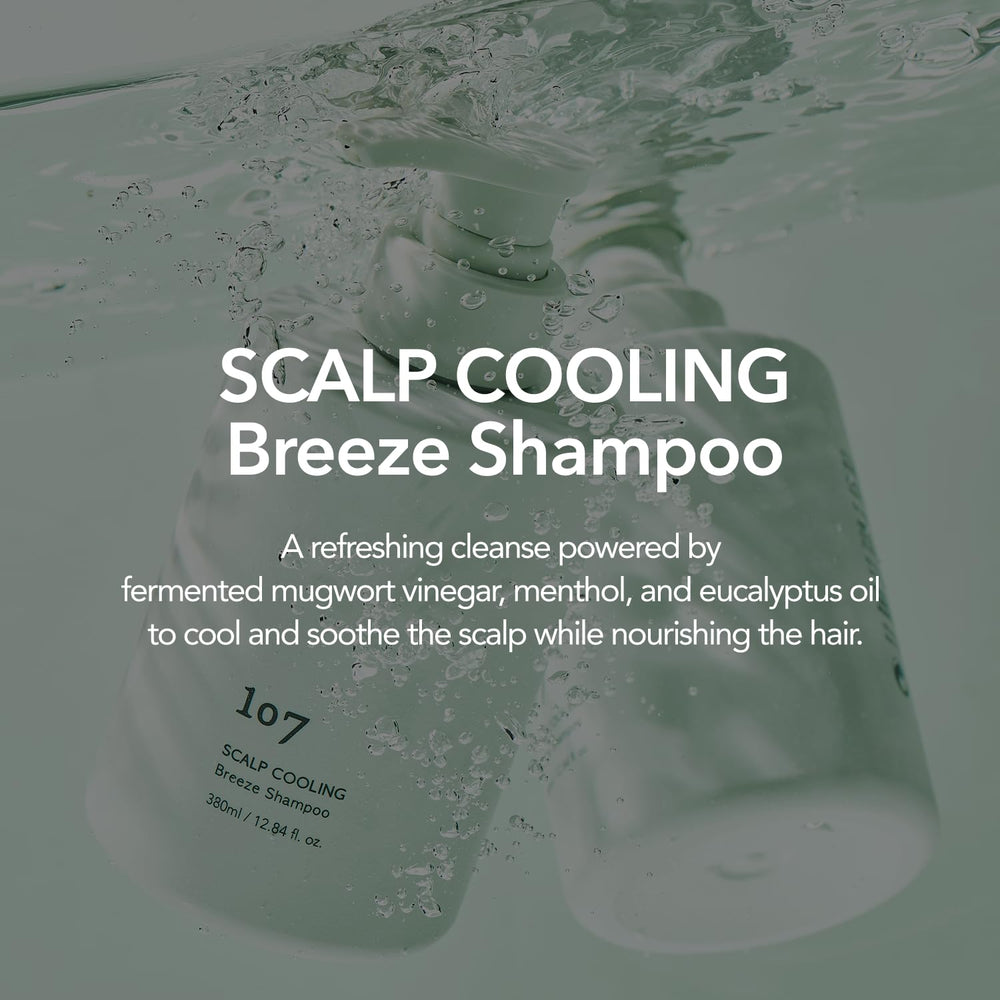 107 Scalp Cooling Breeze Shampoo in recyclable PCR container for sustainable care
