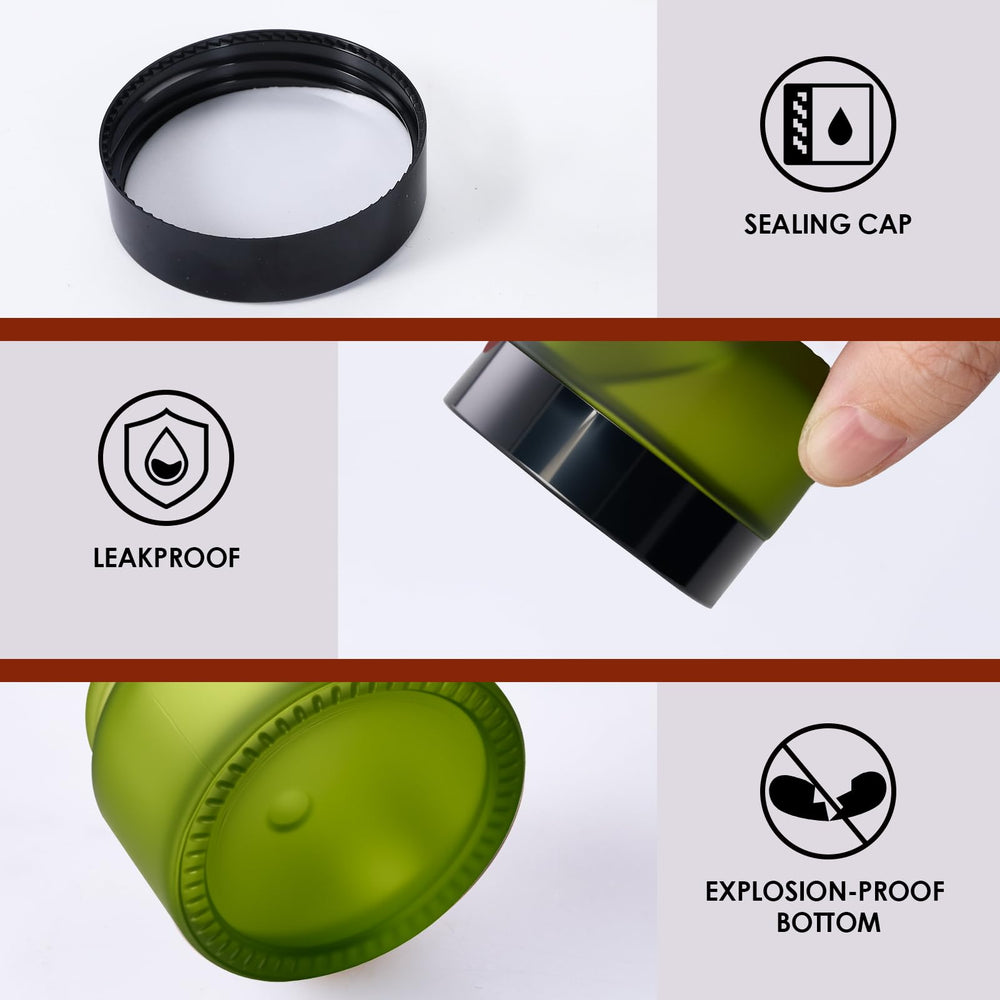 11 Hoa Kinh black lids seal tightly to prevent leaks.
