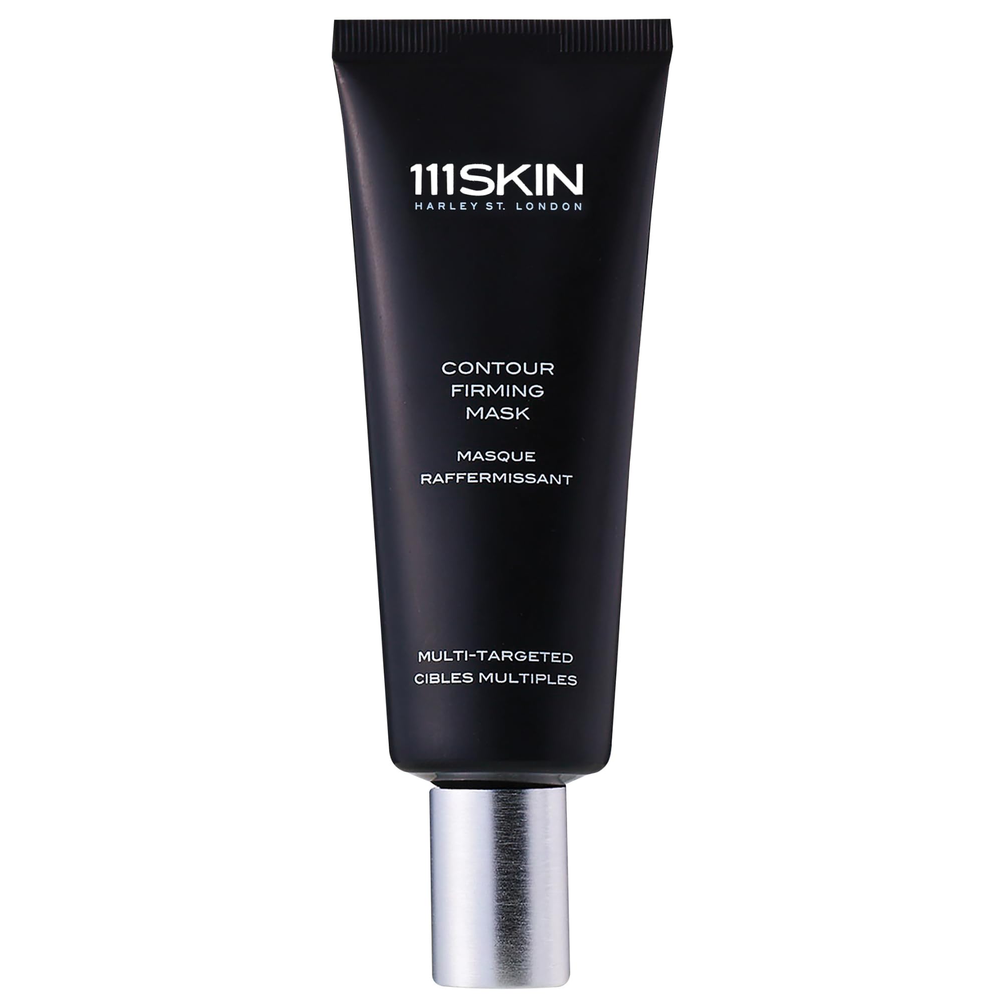 111SKIN Black Diamond Contour Firming Mask bottle pour shows premium overnight hydration