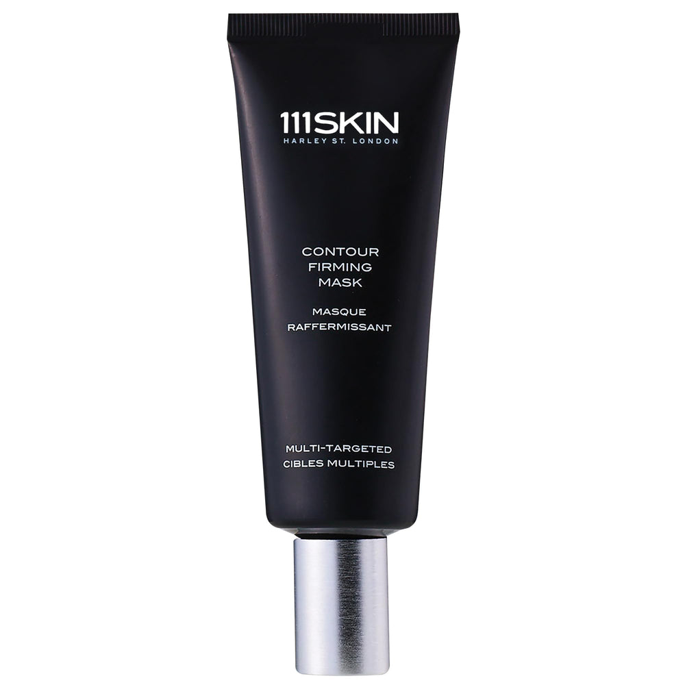 111SKIN Black Diamond Contour Firming Mask bottle pour shows premium overnight hydration