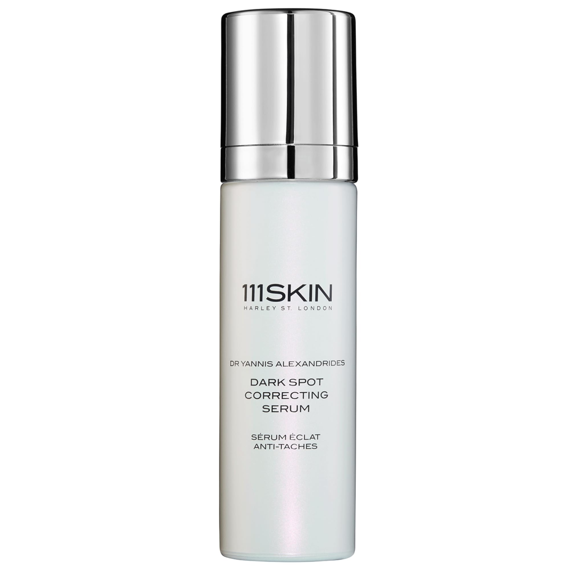 111SKIN dark spot serum bottle ready for daily use to even skin tone