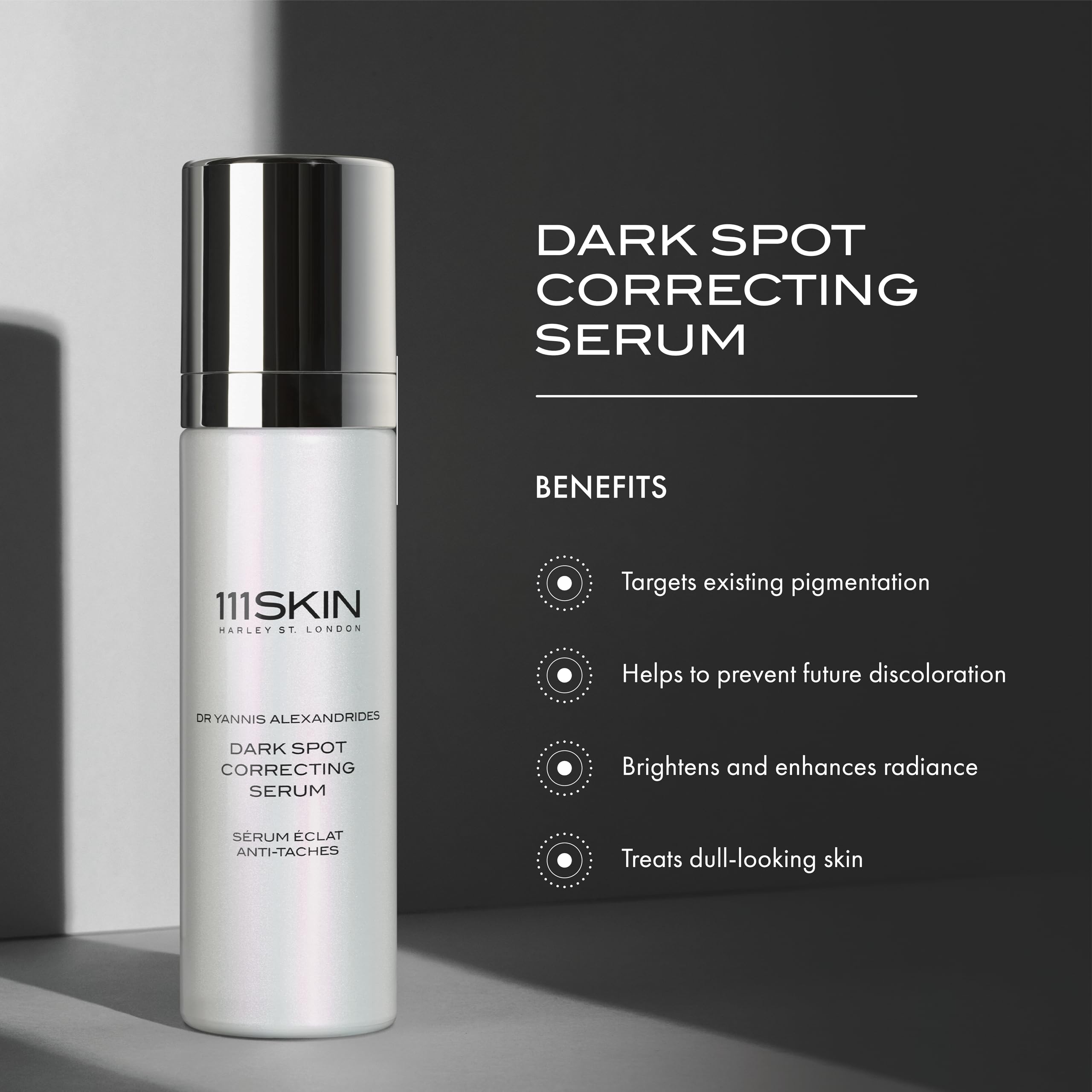 111SKIN dark spot serum texture close-up highlighting lightweight consistency