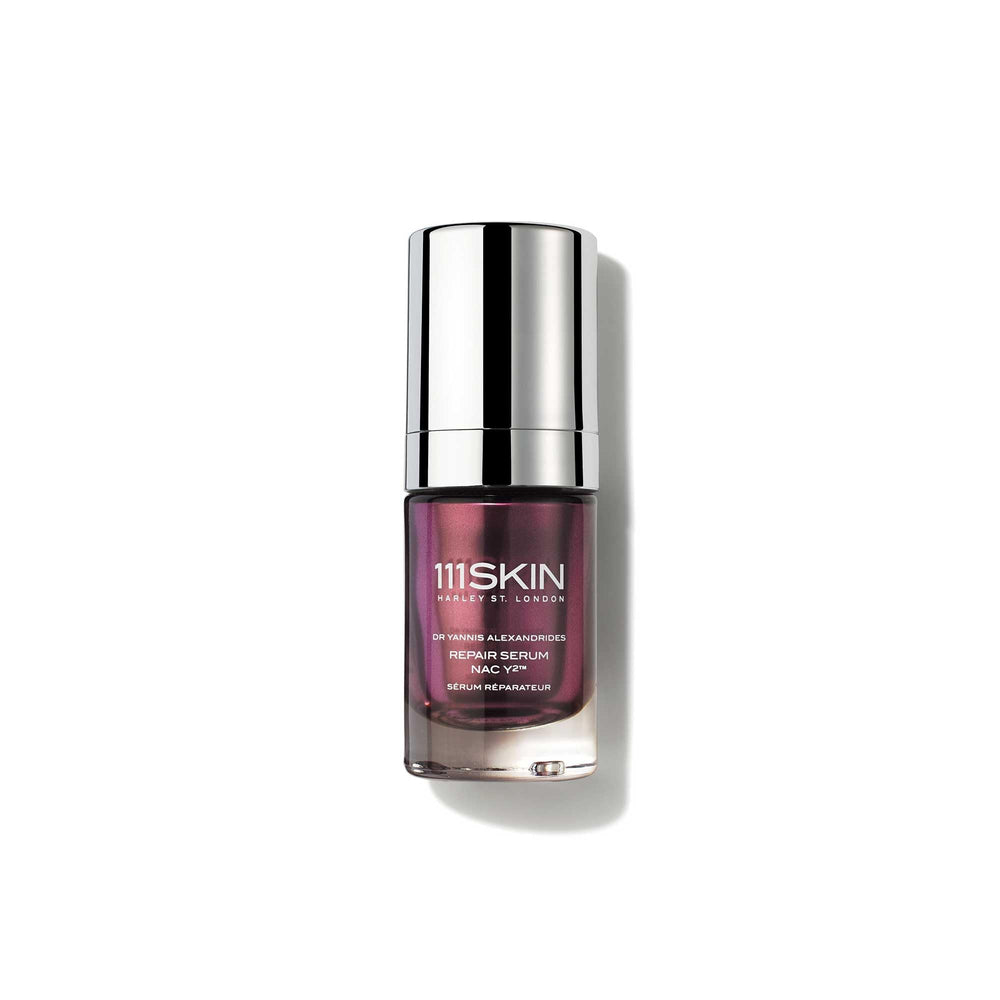 111SKIN NAC Y2 serum bottle close-up for glow and hydration.
